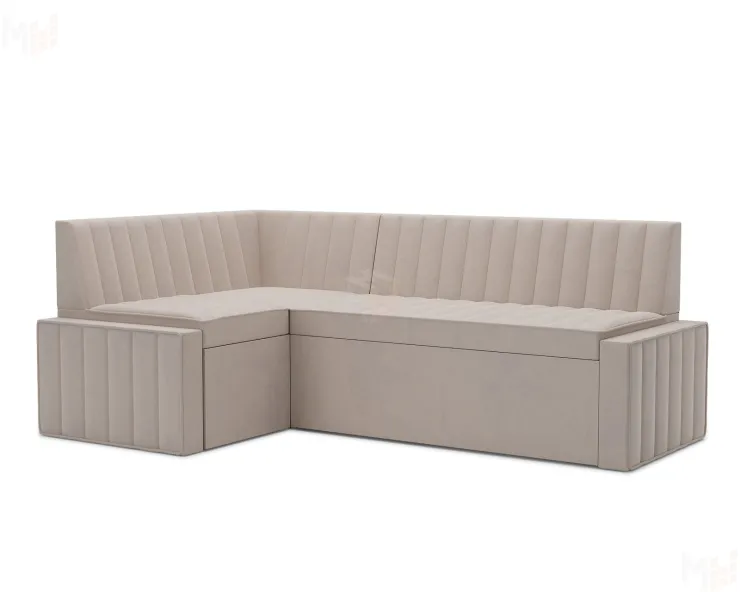 Вермут Левый угол (Бархат бежевый STAR VELVET 6 LIGHT Beige) 193х82х113 см