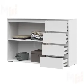 Комод Хелен 4 ящика и двери КМ-06 белый