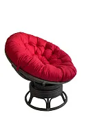 Кресло Папасан вращающийся 23/01В с красной подушкой