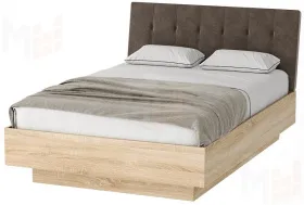 Кровать КРС-1400 СОНАТА с подъёмным механизмом Дуб Сонома - велюр JAVA
