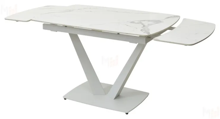 Стол ALATRI 120 GLOSS STATUARIO WHITE SINTERED STONE / WHITE