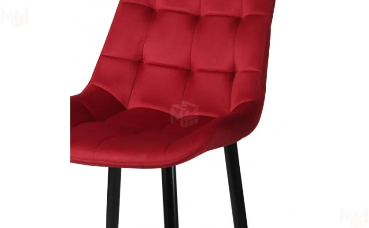 Полубарный поворотный стул Эйден Confetti bordo/черный