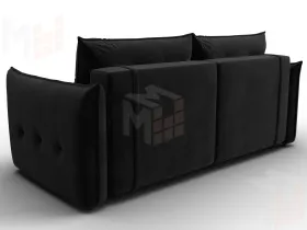 Диван прямой Лига-100 НПБ ( SEVEN 35 черный )