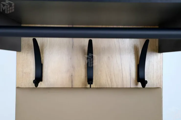 Вешалка настенная  Ольга-Лофт 6.1 Дуб Крафт Золотой/Темно-Серый