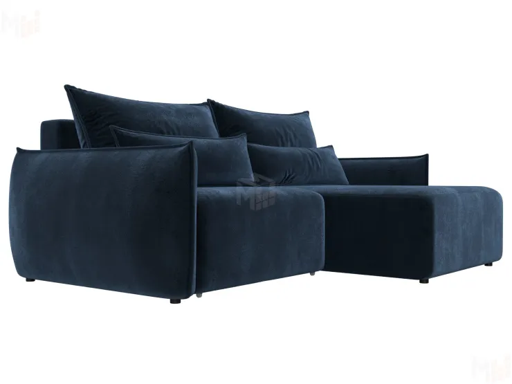 Диван угловой Лига-051 НПБ угол универсальный ( TOWER 13 синий )