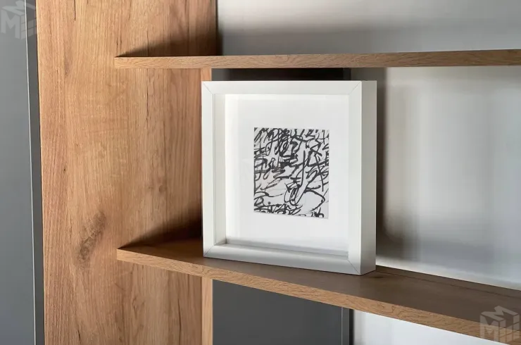 Стенка в гостиную Бери дуб крафт золотой/графит