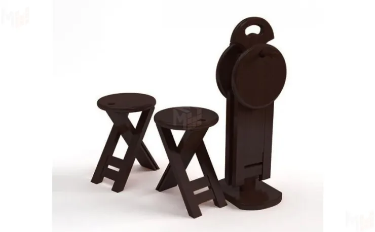 Комплект складных деревянных табуретов Оливия венге