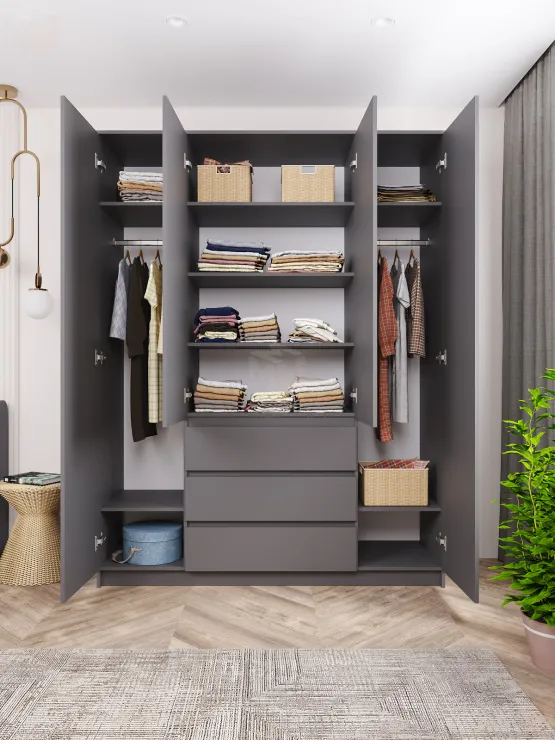 Шкаф Мори 1600.1 графит