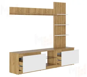 Гостиная Бостон НМ-001 (белый глянец)