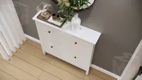 Тумба для обуви из массива Кымор 107 белая