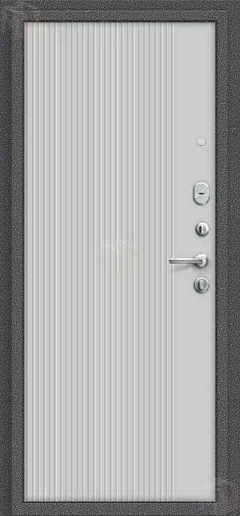 Входная металлическая дверь Тайга-9 Вертикаль Антик Серебряный/Серый