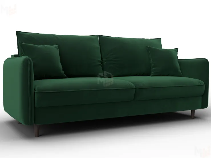Диван прямой Лига-064 НПБ ( SEVEN 626 зеленый )