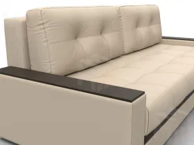 Диван прямой с декором Лига-096 НПБ ( Бежевый;Коричневый )