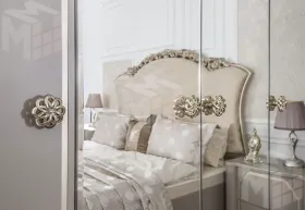 Шкаф Лали 4-дверный бежевый с зеркалом 