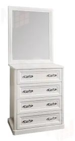 Зеркало для комода Мишель белый матовый (спальня)