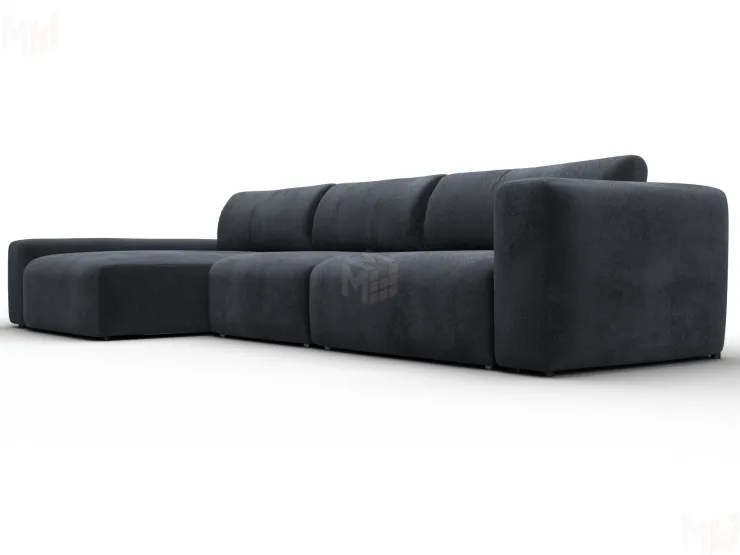 Диван угловой Лига-066 НПБ Лонг угол левый ( TOWER 11 темно-серый )