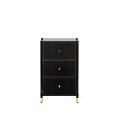 Комод Leset Нирита/Хайди, 3 ящика, Черный (Черный/Черный)