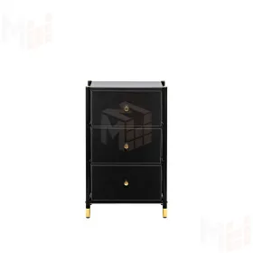 Комод Leset Нирита/Хайди, 3 ящика, Черный (Черный/Черный)