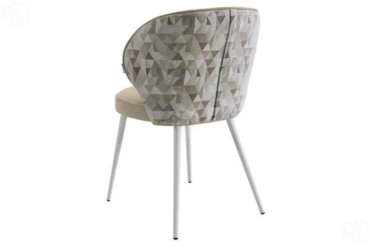 Стул Остин пломбир (велюр)/белый