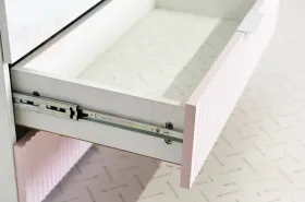 Шкаф двухдверный Зефир  120.01 белое дерево/пудра розовая (эмаль)