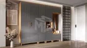 Прихожая Ирис Графит/Дуб Крафт