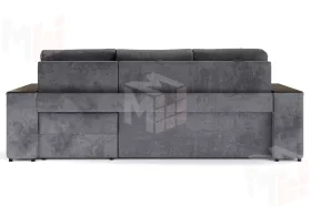 Угловой диван-кровать Лас-Вегас Серый правый 
