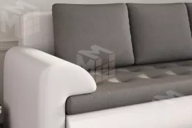 Угловой диван Цезарь (Правый) Белый, Серый