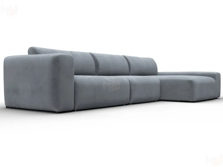 Диван угловой Лига-066 НПБ Лонг угол правый ( TOWER 10 серый )