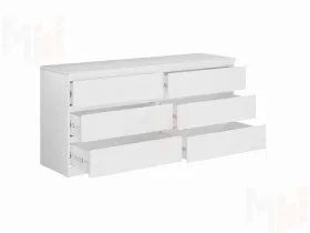 Комод Мальта 6 ящиков (белый)