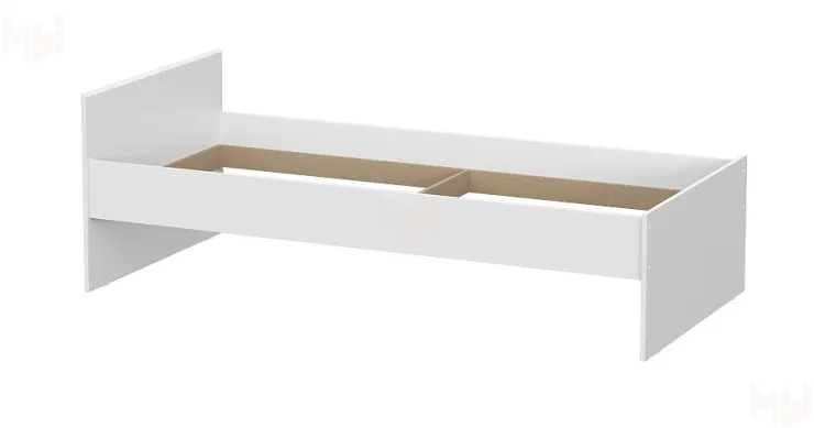 Кровать одинарная с выкатными ящиками  (0,9 x 2,0)  Токио Белый текстурный