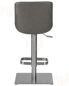 Стул барный DOBRIN ALDO (серый PU YP4, основание из нержавеющей стали)