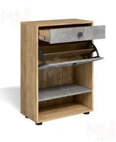 Обувница Мини-Лайт МЛ-4 Дуб крафт золотой/ателье светлое