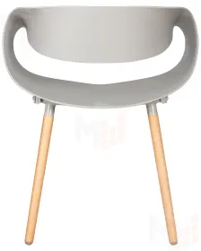 Стул обеденный DOBRIN ALIEN (ножки светлый бук, цвет светло-серый (GR-01))