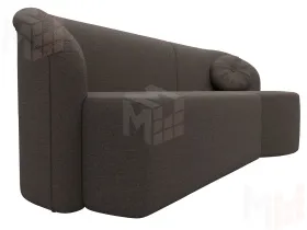 Диван прямой Лига-027 угол правый ( Амур коричневый )