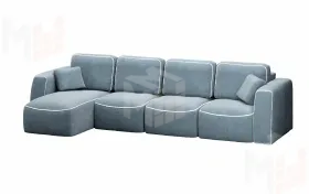 Диван угловой раскладной Бафи-2 комбинация №4 Романо Грей