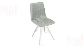 Стул Хьюго К3 Белый матовый, Велюр Confetti Silver