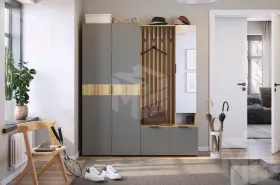 Прихожая Бери К3 дуб крафт золотой/графит