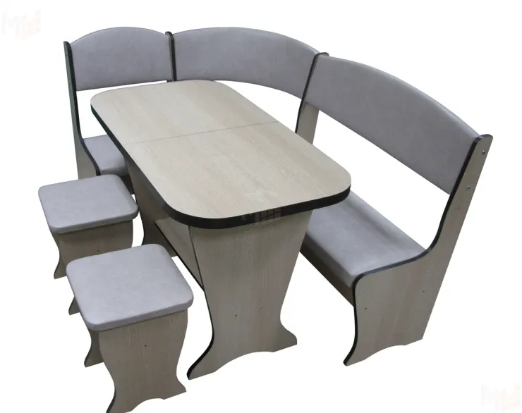 Кухонный уголок Весна с раскладным столом (беленый дуб)