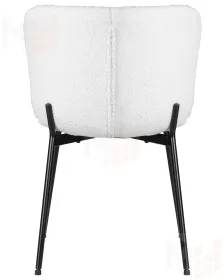 Стул обеденный DOBRIN MILO (черные ножки, белый букле (UF992-01))