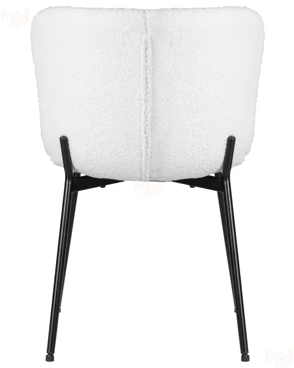 Стул обеденный DOBRIN MILO (черные ножки, белый букле (UF992-01))