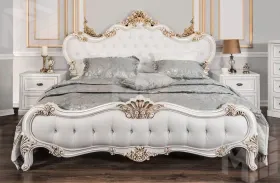 Кровать Натали 180х200 см белый глянец
