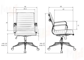 Офисное кресло для руководителей DOBRIN CLAYTON (чёрный)