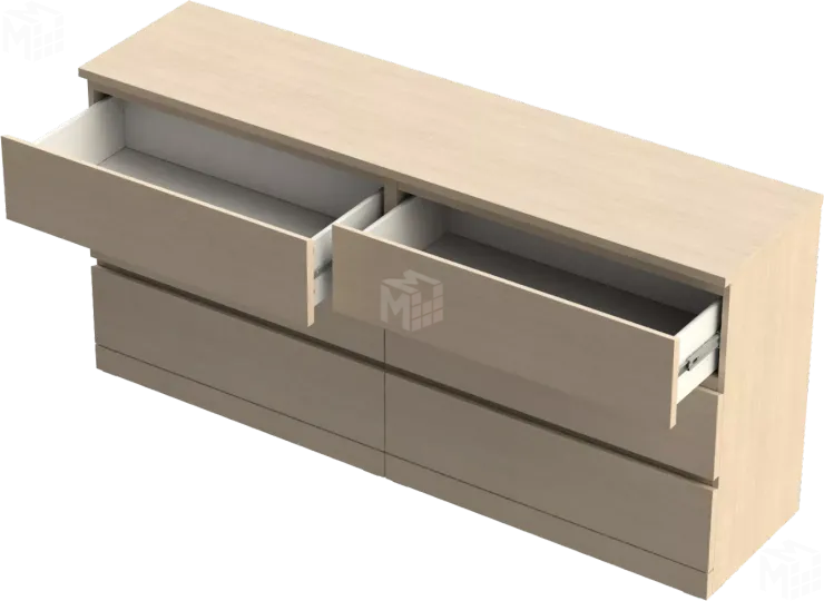 Комод Варма 6Д серый