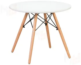 Стол журнальный DOBRIN SHELLEY (ножки светлый бук, цвет белый)