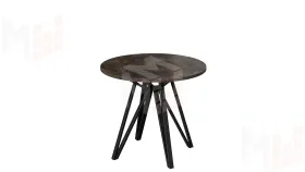 Стол обеденный Ройс Тип 2 Черный муар/Ателье темное