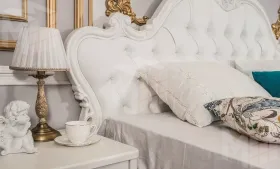 Кровать Мишель 180х200 см с подъёмным механизмом белый матовый