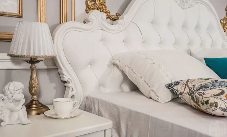 Кровать Мишель 180х200 см с подъёмным механизмом белый матовый