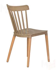 Стул обеденный DOBRIN THEO (ножки светлый бук, цвет бежевый (GR-03))