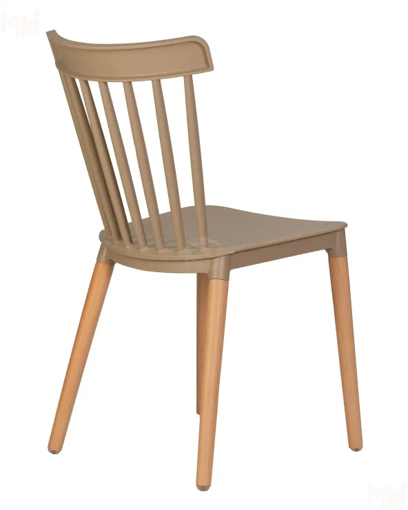 Стул обеденный DOBRIN THEO (ножки светлый бук, цвет бежевый (GR-03))