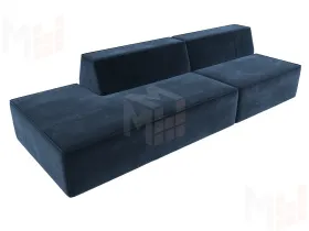 Диван прямой модульный Монс Модерн левый ( TOWER 13 синий )